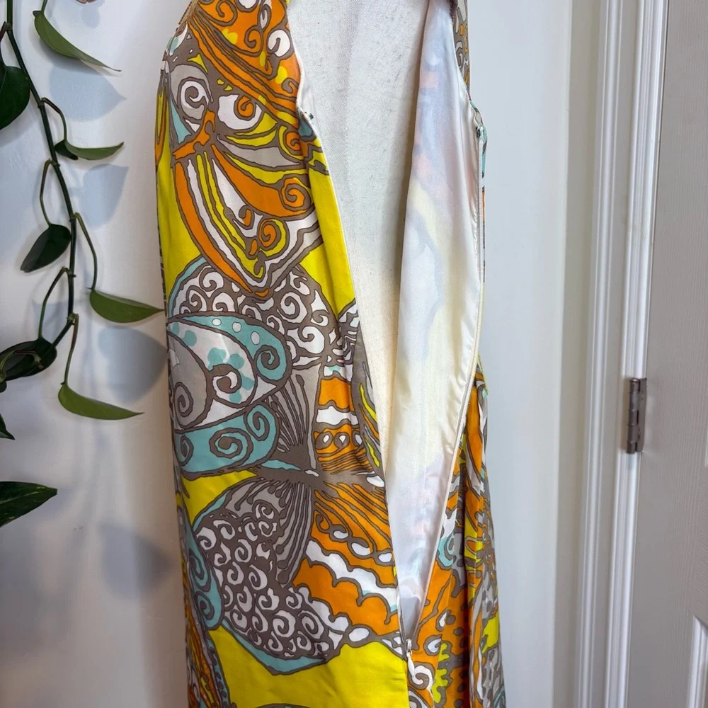 kate spade Yellow Multi Print Cap Sleeve Sheath Dress